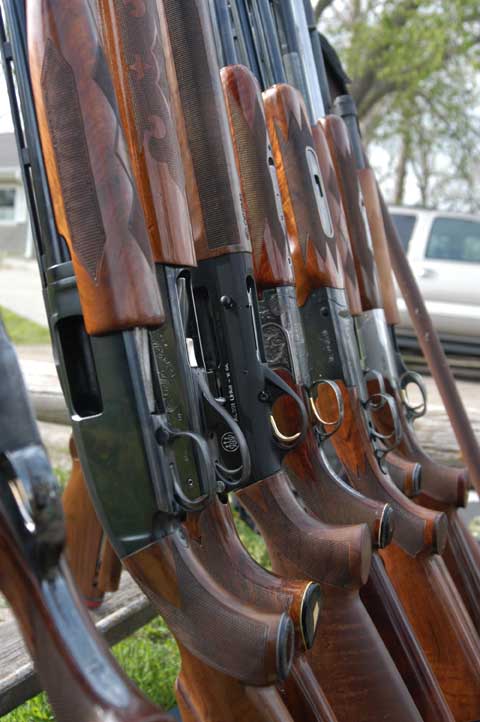 shotguns on rack